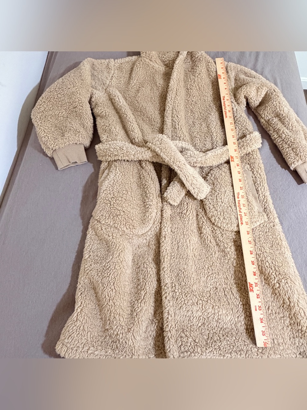 Pottery Barn coziest Sherpa teddy bear robe. Size S
